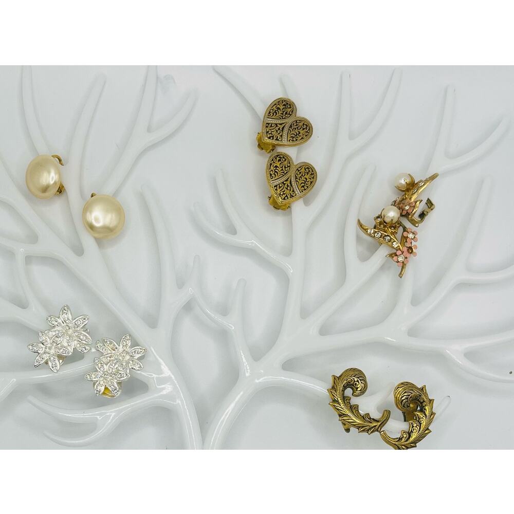 Set of 5 Clip Earrings- Vintage and Modern